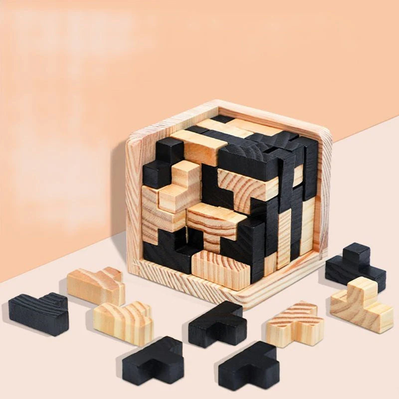 Houten Tetris Hersenkraker Puzzel