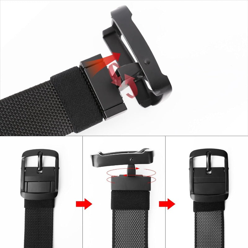 Omkeerbare tactische riem van nylon ✦ Tweekleurige riemband met snelontgrendeling