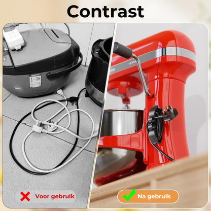 Oplader- en snoerhouders (6 stuks)