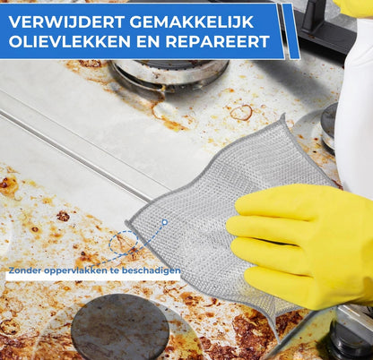 Herbruikbare Silver Mesh Schuurdoeken (10 stuks) – Hard voor vlekken, zacht voor oppervlakken