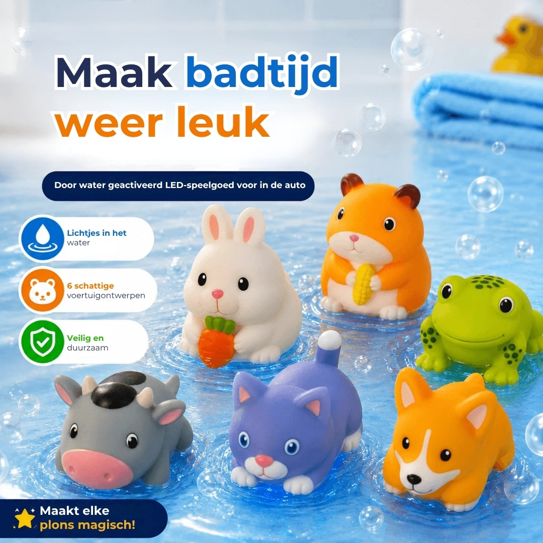 Watergeactiveerde LED Badspeeltjes - 6 Stuks