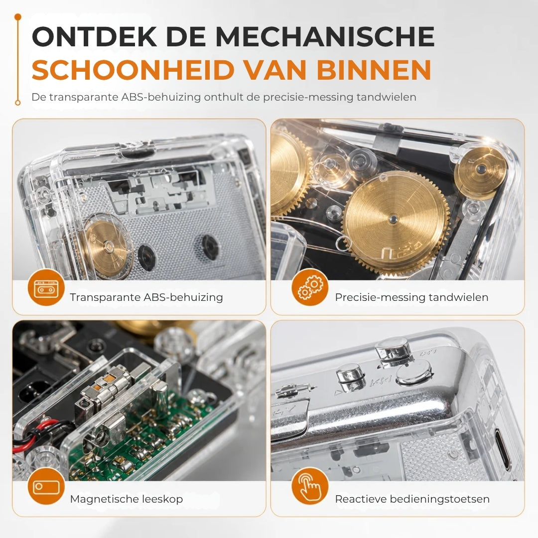 2-in-1 Cassettespeler en Cassette-naar-MP3-Converter
