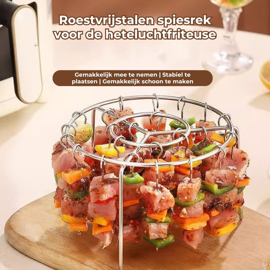 🥩Airfryer Barbecuerek, verticale saté