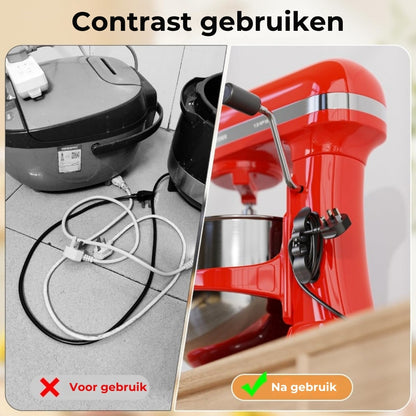 Oplader- en snoerhouders (6 stuks)