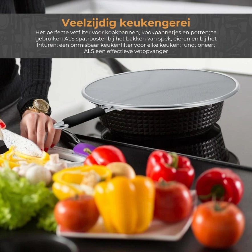 Oliewerend Pannenrooster - Roestvrij Staal
