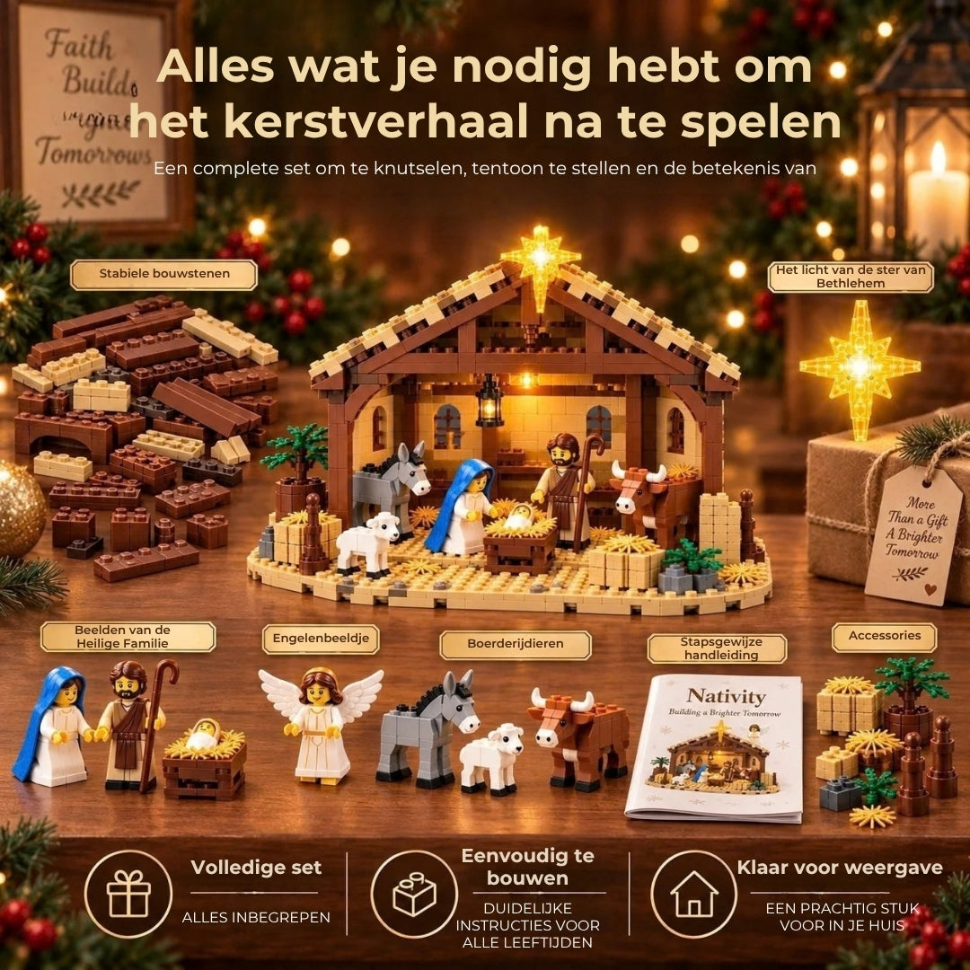 Lichtgevende Kerststal Bouwset