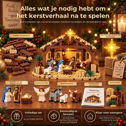 Lichtgevende Kerststal Bouwset