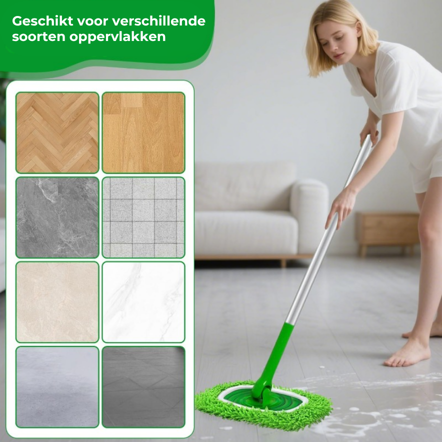 Wasbare microvezel-moppads (4 stuks)