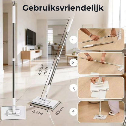 Stofklem Huismop - Werkt met elke stof
