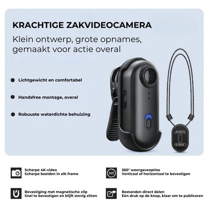 SpyCam PRO™ – Draagbare HD-videocamera met bewegingsdetectie