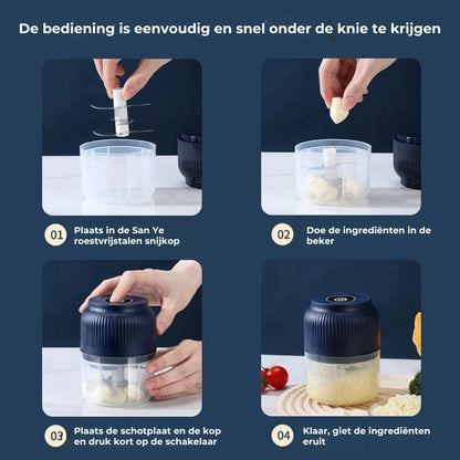 Draagbare mini-voedselhakker