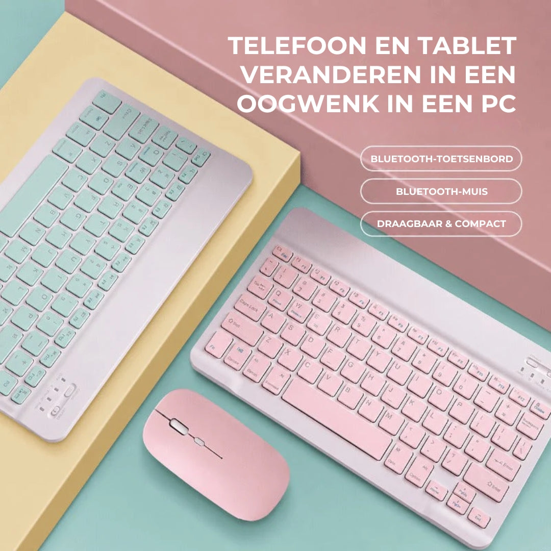 Ultradun Draadloos Toetsenbord via Bluetooth