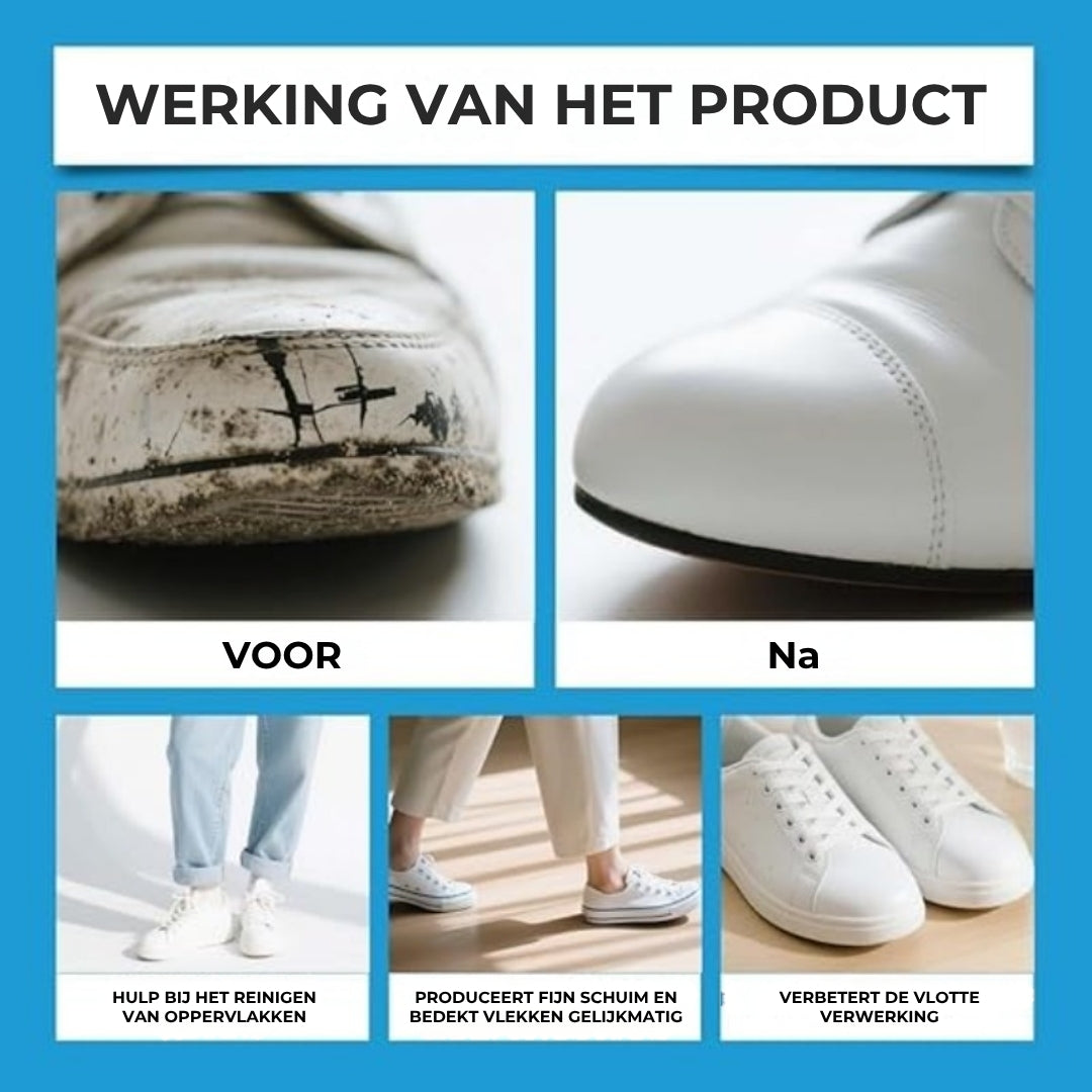 Witte schoenen renovatiepasta
