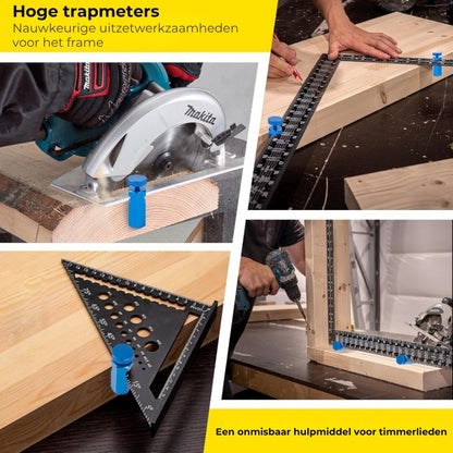 Lay-outmeters met stevige grip Set - Massief metaal
