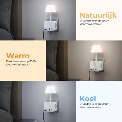 LED-lamp met outlet-adapter (EU/NL stopcontact)💡