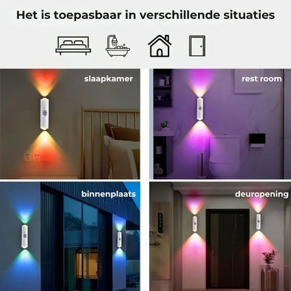 LED Wandlamp met Bewegingssensor – Draadloos, Dimbaar en USB Oplaadbaar