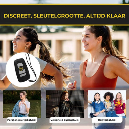 Voltic V77 3-in-1 Stroomstoot, Zaklamp en Alarm Sleutelhanger