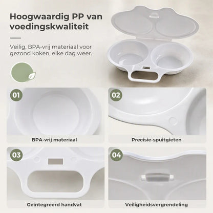 Magnetron Eierkoker met Deksel en Handvat