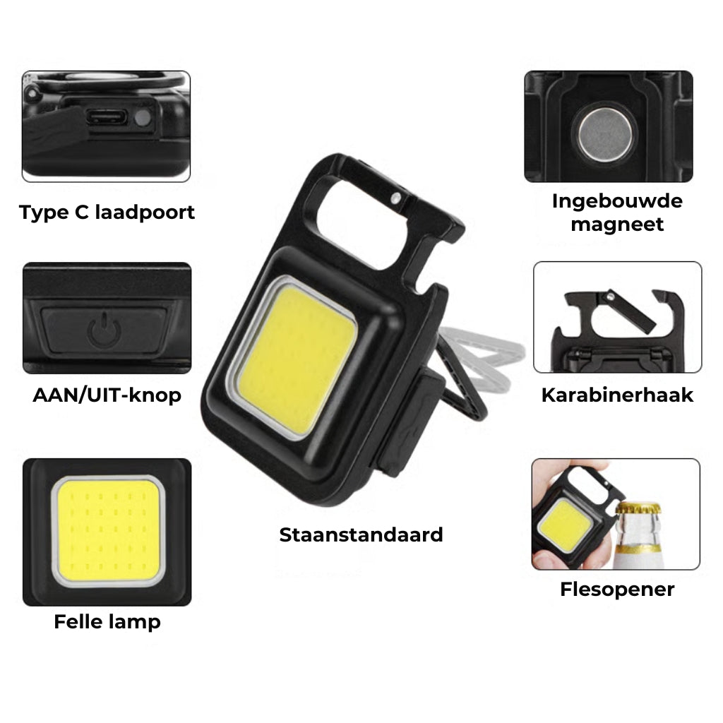 Draagbare mini-werklamp sleutelhanger