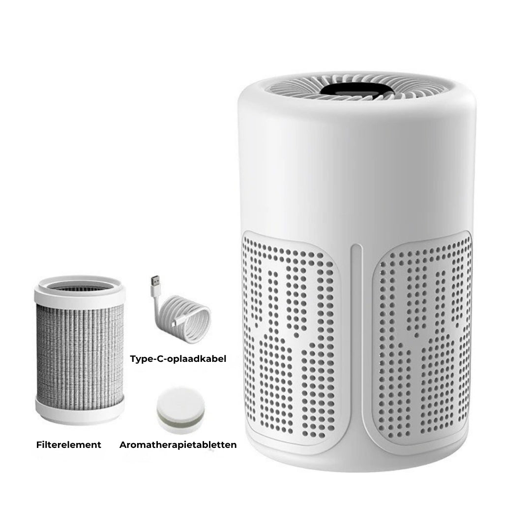 Draagbare Desktop Luchtreiniger met HEPA Filter en Negatieve Ione