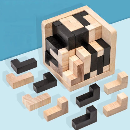 Houten Tetris Hersenkraker Puzzel