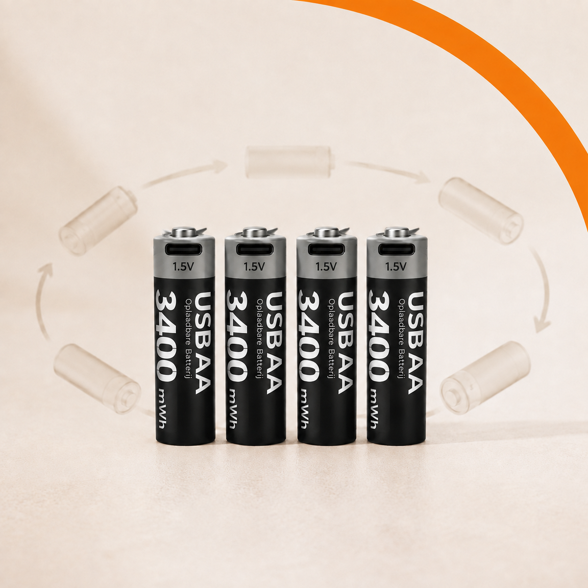 Oplaadbare Lithium Batterijen AA - 2 Stuks