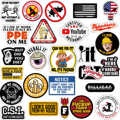 Funnystickers: Grappige Waterdichte Stickers Pakket (120st)