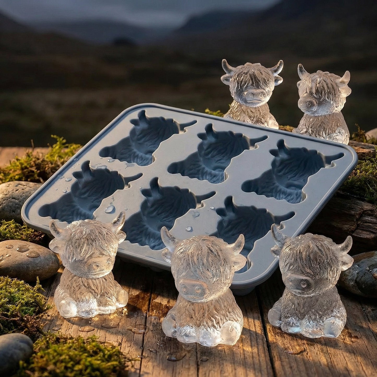 3D Highland-koe Mini-ijsblokjesvorm –  drankjes, feestjes en cadeaus