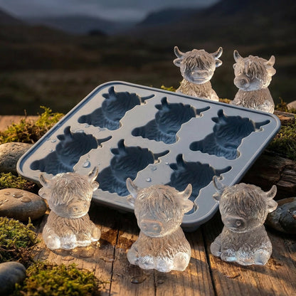 3D Highland-koe Mini-ijsblokjesvorm –  drankjes, feestjes en cadeaus