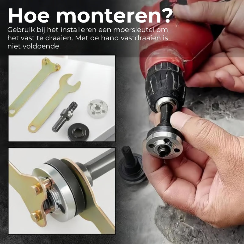 Drilboor Slijpschijf Adapter Set