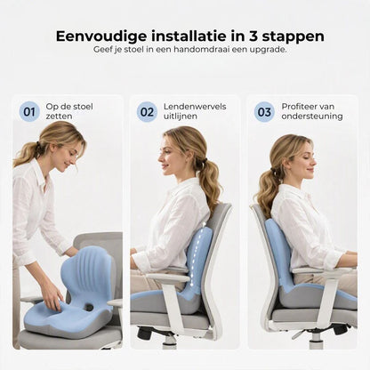 Ergonomisch Zitkussen met Rugsteun van Traagschuim