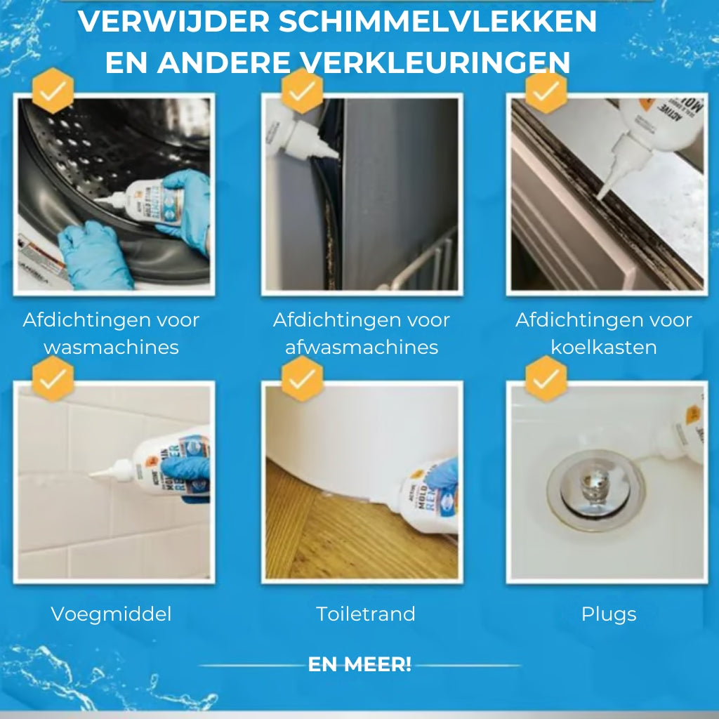 Schimmelverwijderingsgel met schrobborstel – Krachtige schimmelvlekkenreiniger