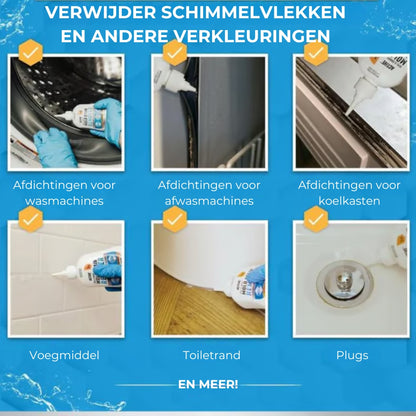 Schimmelverwijderingsgel met schrobborstel – Krachtige schimmelvlekkenreiniger
