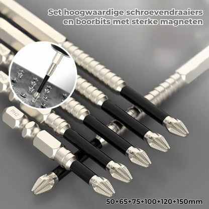 Antislip Schroevendraaierbits - Set van 6 Stuks
