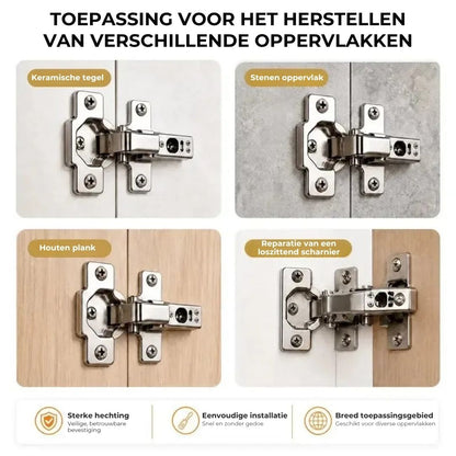 Uitzetbare Schroefankers voor Deurscharnieren - 60 Stuks