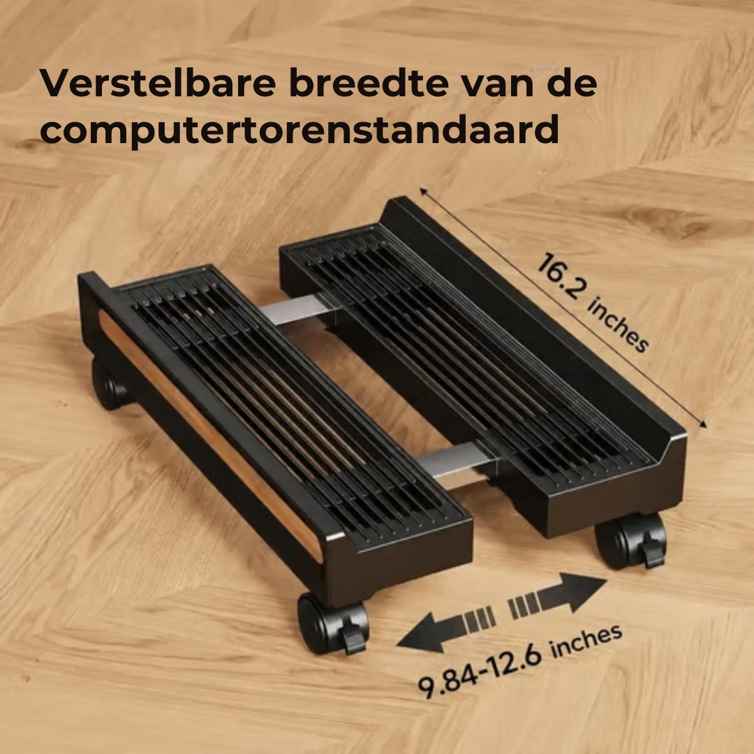 Verstelbare Computerstandaard met Wieltjes
