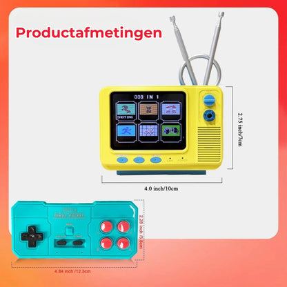 Retro Mini-TV Spelconsole met draadloze controller