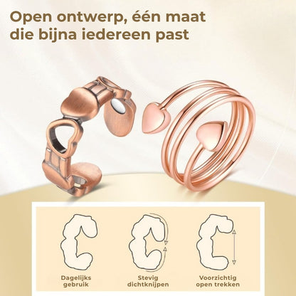 Koperen Wellnessring - Magnetisch en Verstelbaar