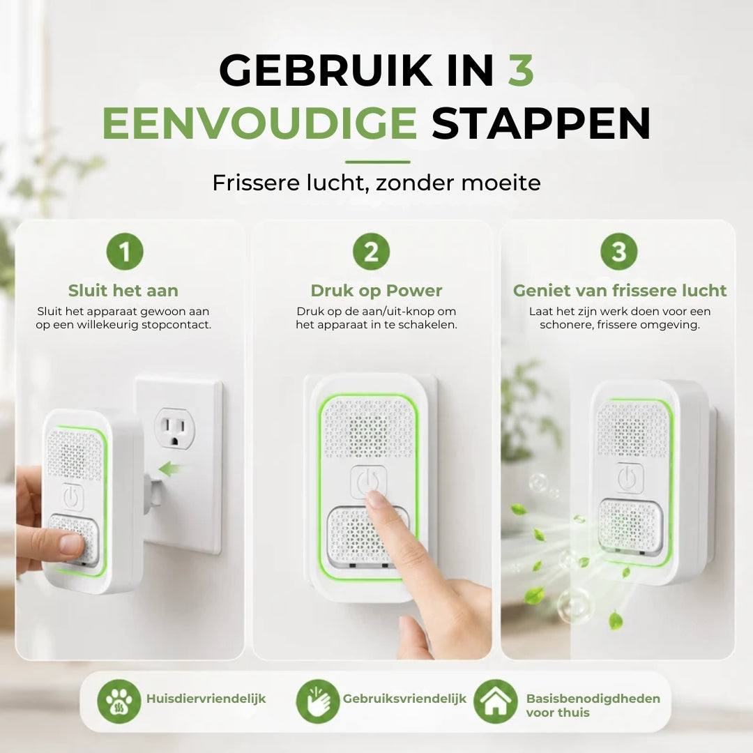 Ioniserende Luchtreiniger voor Huisdiergeurtjes