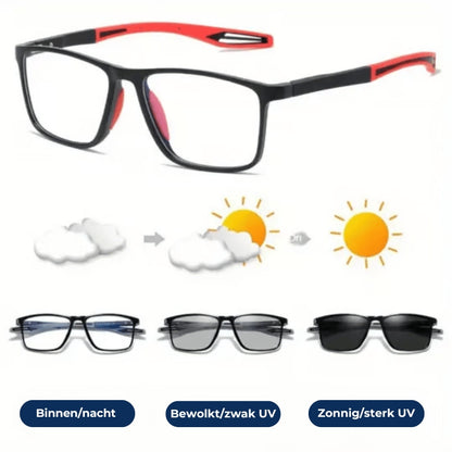 👓️ Bifocale, ultralichte blauwlichtbril - Sportief model