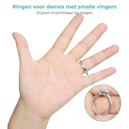 Onzichtbare Ringmaatversteller - 8 Stuks