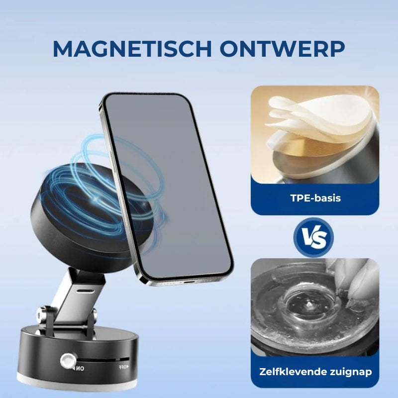 Magnetische en Opvouwbare Telefoonhouder met Zuignap