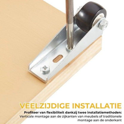Soepele Zwenkwielen voor Meubels en Deuren - 2 Stuks
