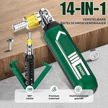 14-in-1 verstelbare ratelschroevendraaier