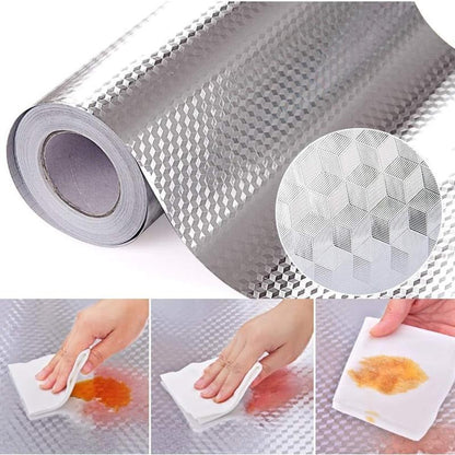 Zelfklevende Keukenfolie van Aluminiumfolie - Hitte- en Oliebestendig