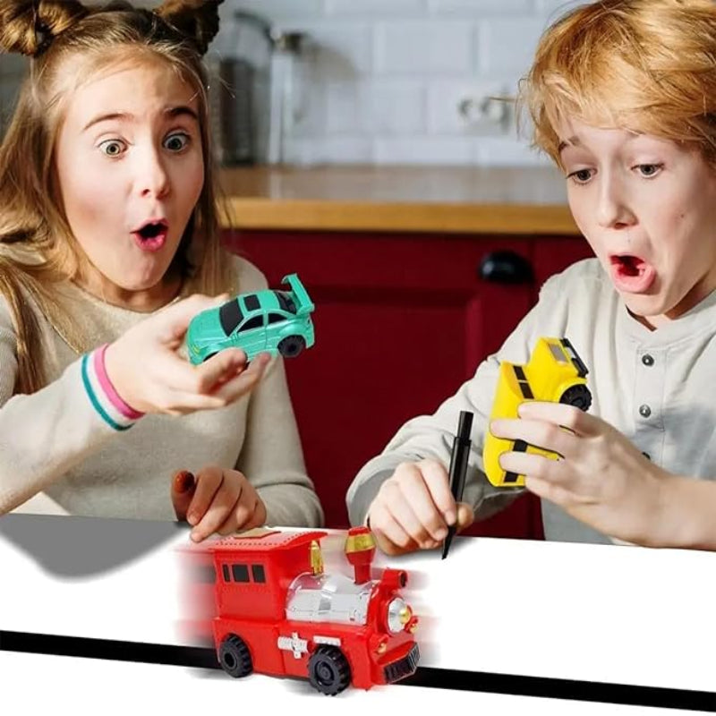 Tekeningvolgende speelauto's