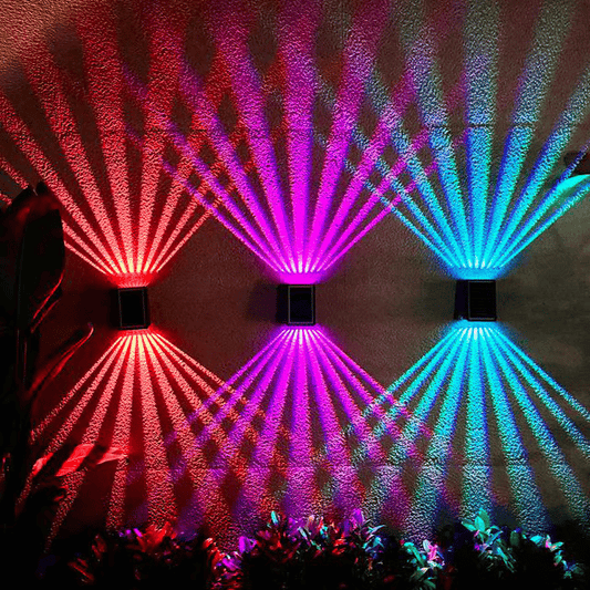 ☀️ 4 LED solar wandlampen voor buiten, waterdicht