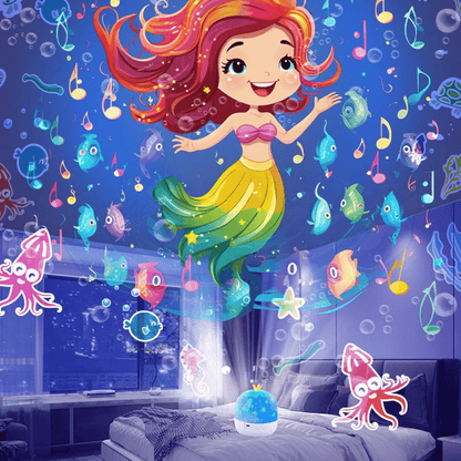 ⭐Projector-Nachtlampje Voor Kinderen 15 Sets Films🌙Type-C opladen🔋