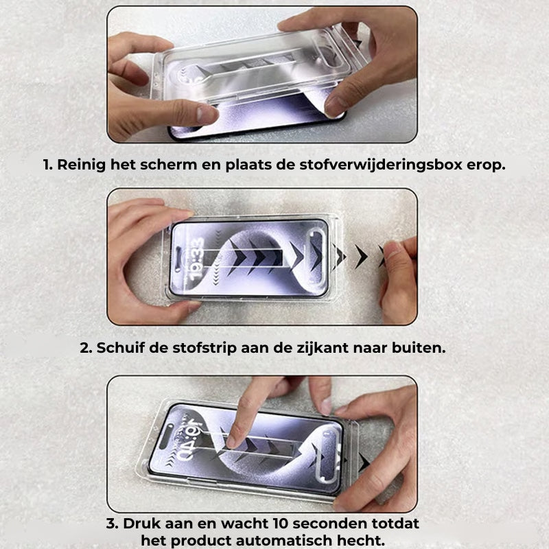 iPhone Beveiligingskit - Stofvrije Geharde Schermfilm