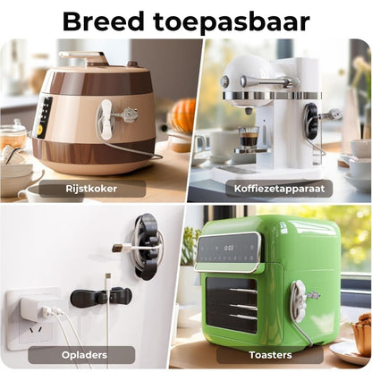 Oplader- en snoerhouders (6 stuks)
